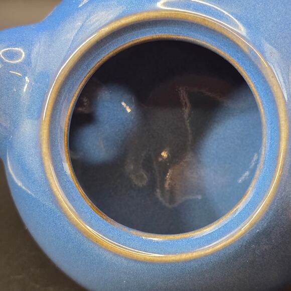 London Pottery Blue “Tea for One” Teapot & Cup Set Stoneware 6" England - Picture 8 of 11